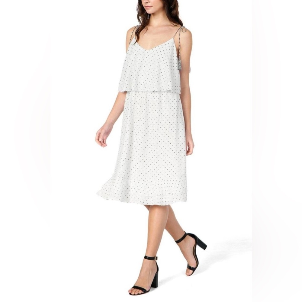 Cupcakes and Cashmere "Latana" Polka Dot Chiffon Midi Dress